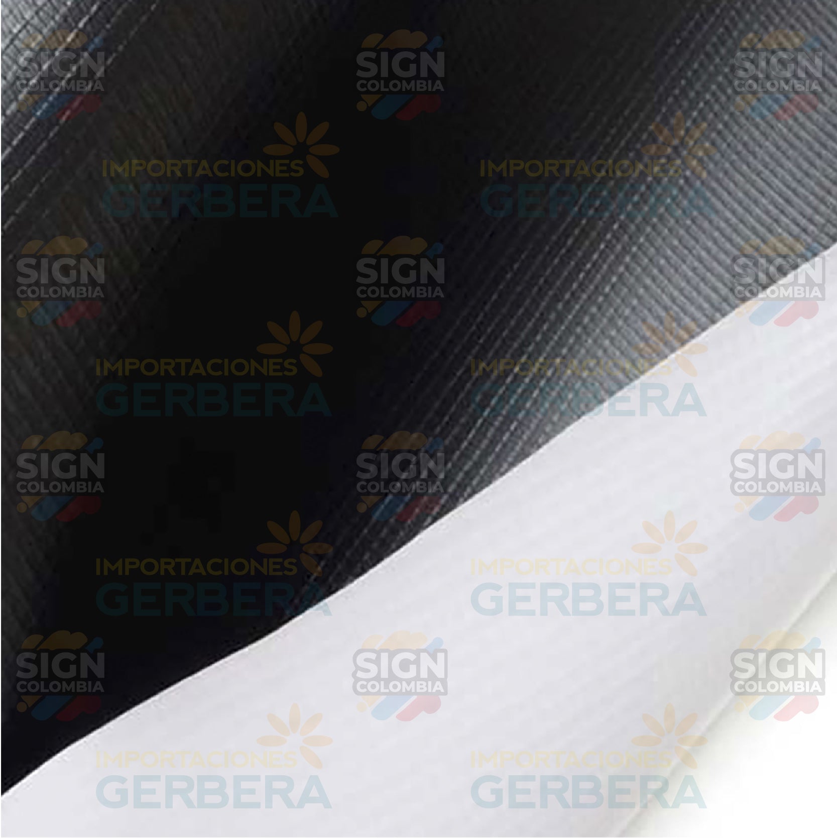 Lona Banner Mate Reverso Negro 15Oz 440g - SIGN COLOMBIA Plotter de corte
